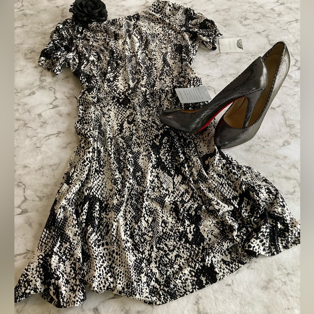 Donna Morgan black and white dress size 16 NWT from Nordstrom